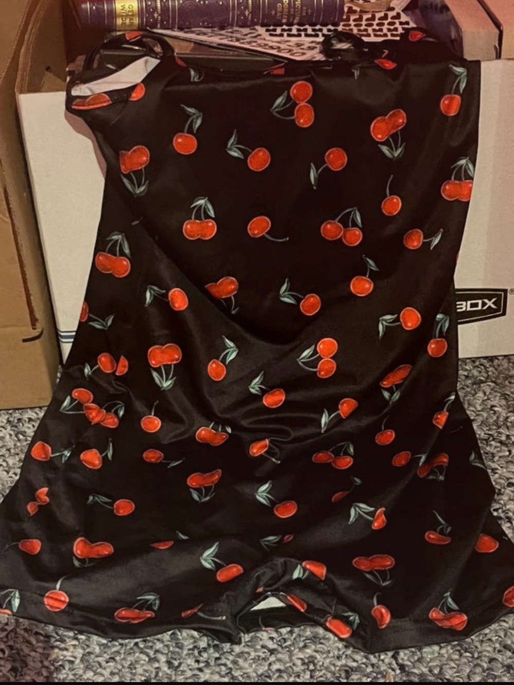 black cherry spaghetti strap romper